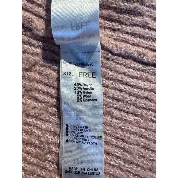 Moussy Sweater Pink Rib V-Neck Pullover Coquette Quiet Luxury Capsule Cozy Soft - Picture 6 of 6